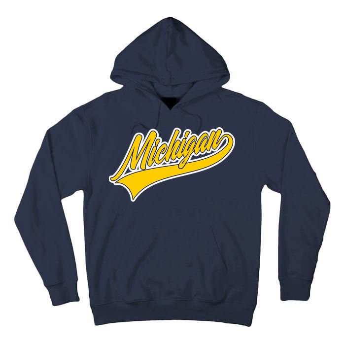 Michigan Script Logo Tall Hoodie