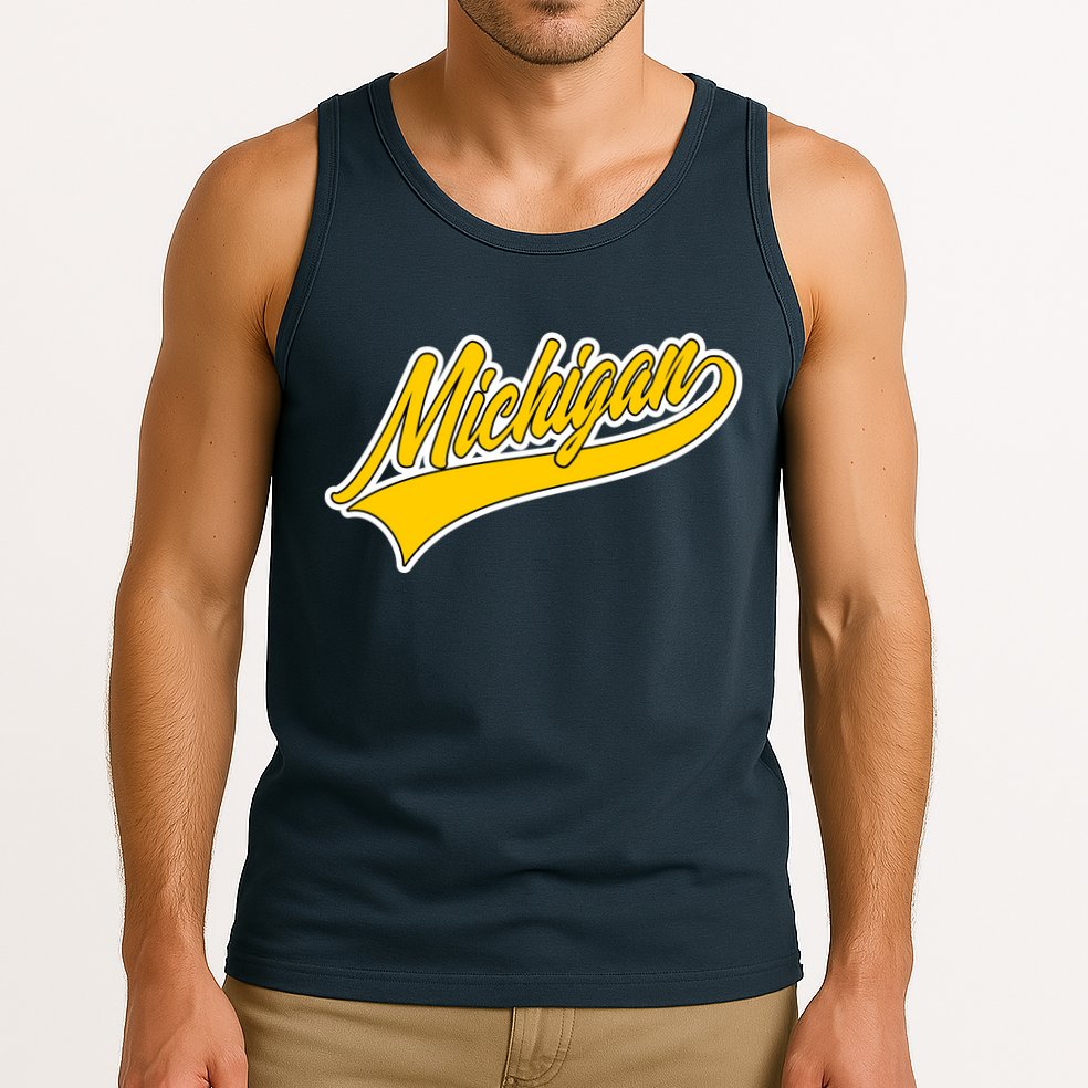 Michigan Script Logo Tank Top
