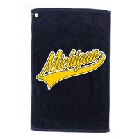 Michigan Script Logo Golf Towel