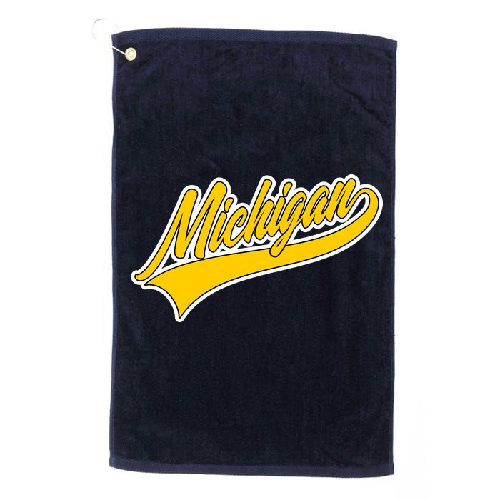 Michigan Script Logo Golf Towel