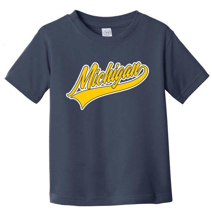 Michigan Script Logo Toddler T-Shirt
