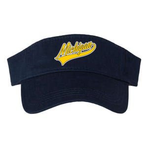 Michigan Script Logo Valucap Bio-Washed Visor