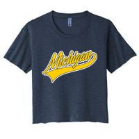 Michigan Script Logo Crop Top