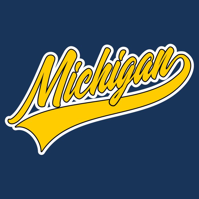 Michigan Script Logo Short Acrylic Beanie