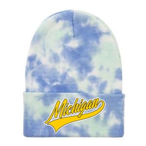 Michigan Script Logo Tie Dye 12in Knit Beanie