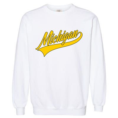 Michigan Script Logo Garment-Dyed Sweatshirt