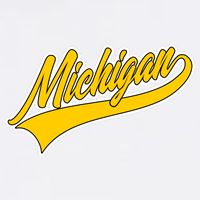 Michigan Script Logo Garment-Dyed Sweatshirt
