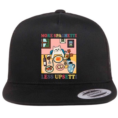 More Spaghetti Less Upsetti Cat Flatbill Hat