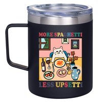 More Spaghetti Less Upsetti Cat 12oz Stainless Steel Coffee Mug