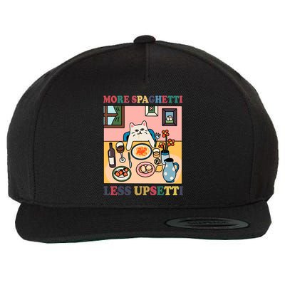 More Spaghetti Less Upsetti Cat Wool Snapback Cap