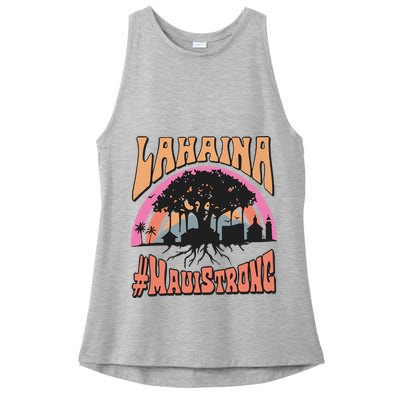 Maui Strong Lahaina Banyan Tree Ladies PosiCharge Tri-Blend Wicking Tank