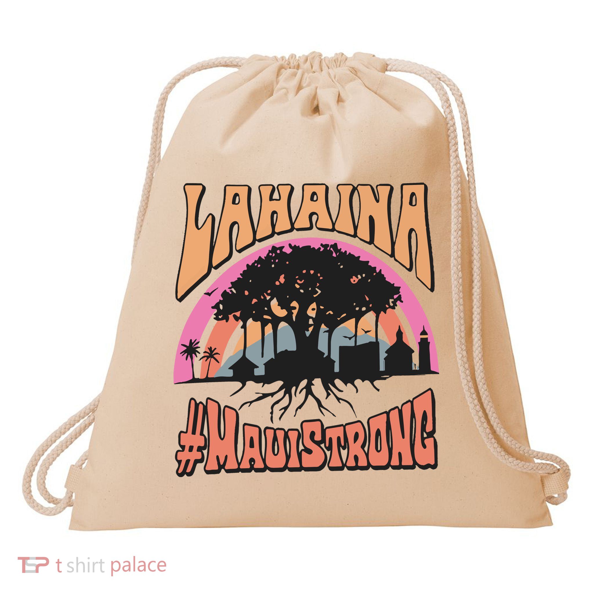 Maui Strong Lahaina Banyan Tree Drawstring Bag