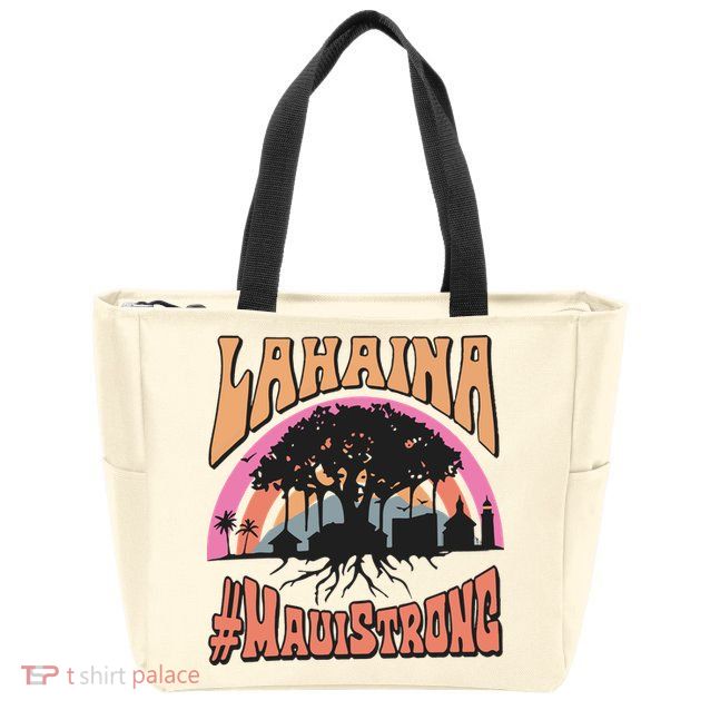 Maui Strong Lahaina Banyan Tree Zip Tote Bag