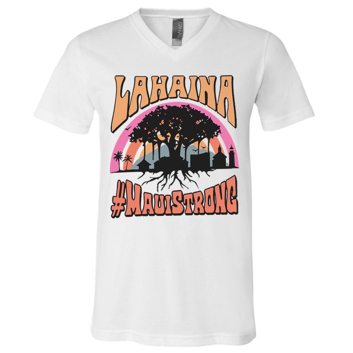 Maui Strong Lahaina Banyan Tree V-Neck T-Shirt