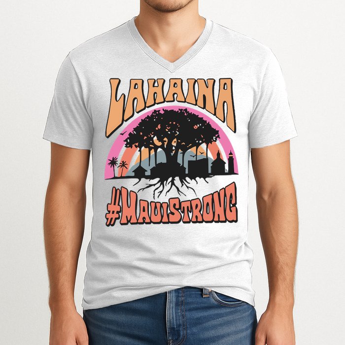 Maui Strong Lahaina Banyan Tree V-Neck T-Shirt