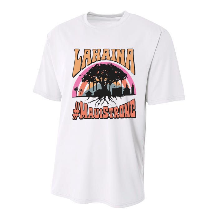 Maui Strong Lahaina Banyan Tree Youth Performance Sprint T-Shirt