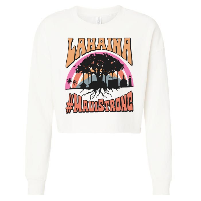Maui Strong Lahaina Banyan Tree Cropped Pullover Crew