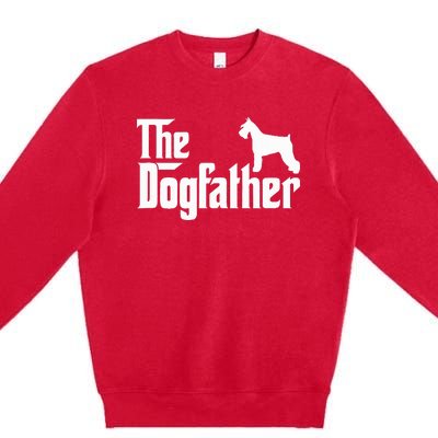 Miniature Schnauzer Lover Gift Dogfather Premium Crewneck Sweatshirt