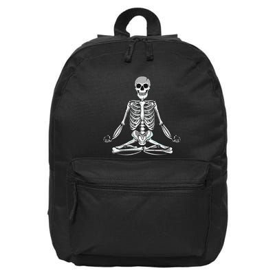 Meditating Skeleton Lotus Yoga Zen Balance Halloween Costume 16 in Basic Backpack
