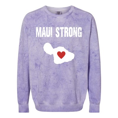 Maui Strong Love Hawaii Colorblast Crewneck Sweatshirt