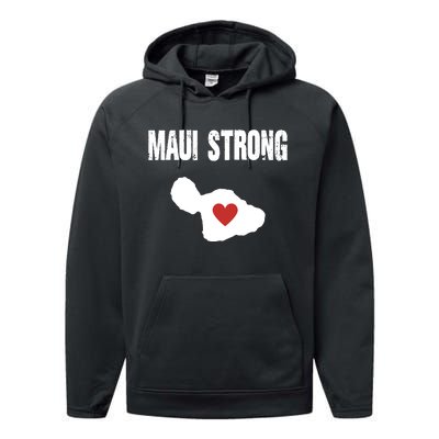 Maui Strong Love Hawaii Performance Fleece Hoodie