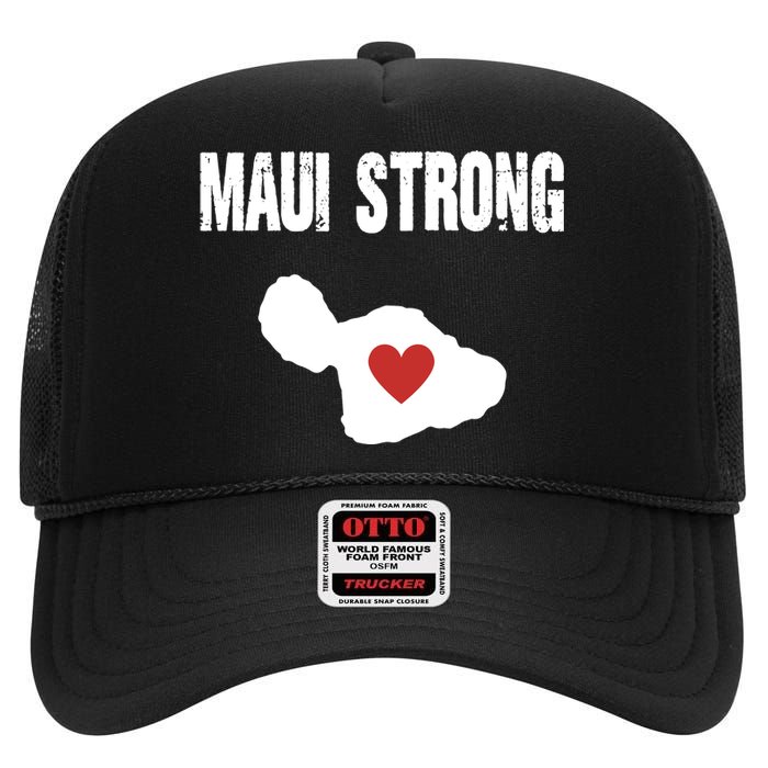 Maui Strong Love Hawaii High Crown Mesh Back Trucker Hat