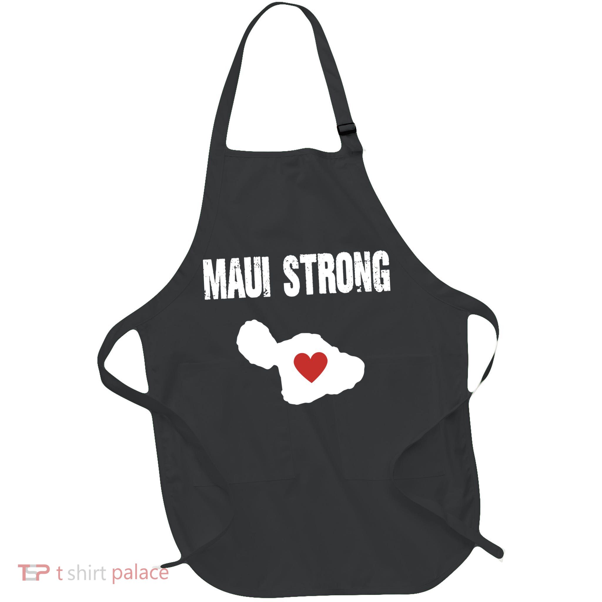 Maui Strong Love Hawaii Full-Length Apron With Pockets