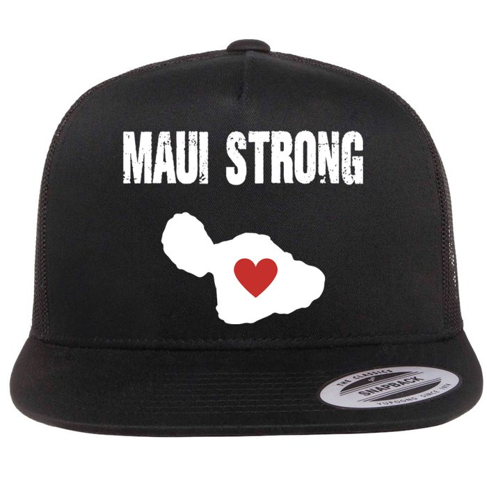 Maui Strong Love Hawaii Flat Bill Trucker Hat