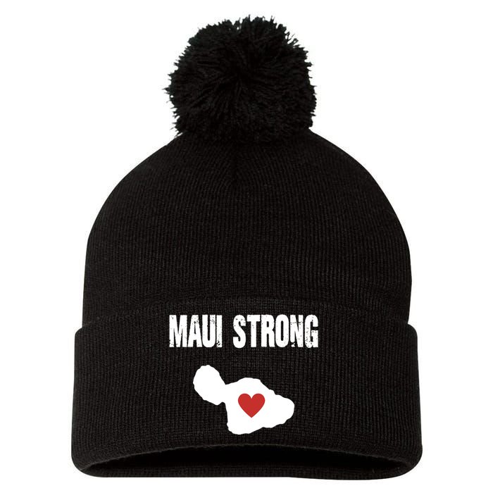 Maui Strong Love Hawaii Pom Pom 12in Knit Beanie