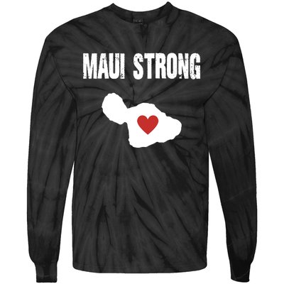 Maui Strong Love Hawaii Tie-Dye Long Sleeve Shirt