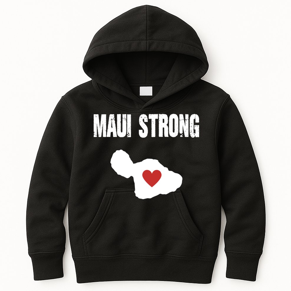 Maui Strong Love Hawaii Kids Hoodie