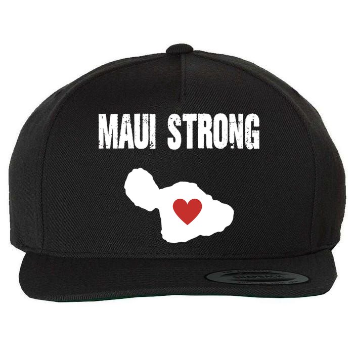 Maui Strong Love Hawaii Wool Snapback Cap