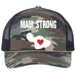 Maui Strong Love Hawaii Retro Rope Trucker Hat Cap