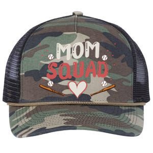 Mom Sports Love Baseball Game Day Season Practice Gift Retro Rope Trucker Hat Cap