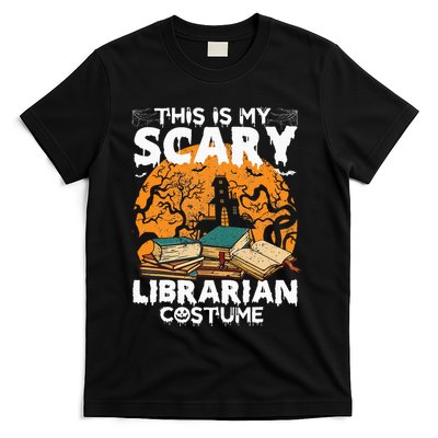 My Scary Librarian Costume Bookworm Book Halloween T-Shirt