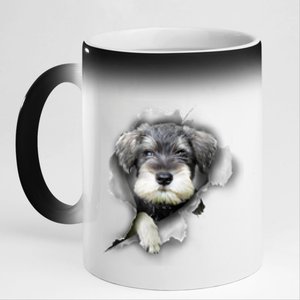 Mini Schnauzer Miniature Schnauzer Funny Schnauzer 11oz Black Color Changing Mug