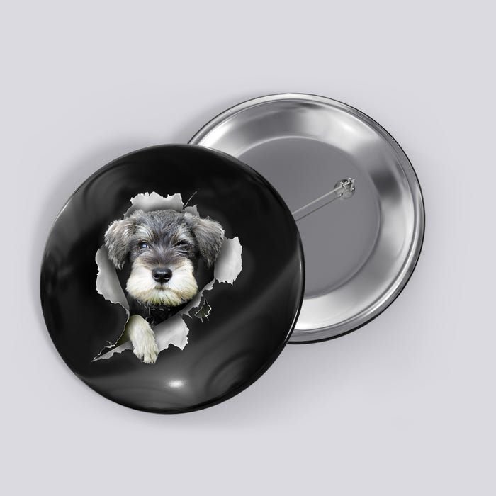 Mini Schnauzer Miniature Schnauzer Funny Schnauzer Button