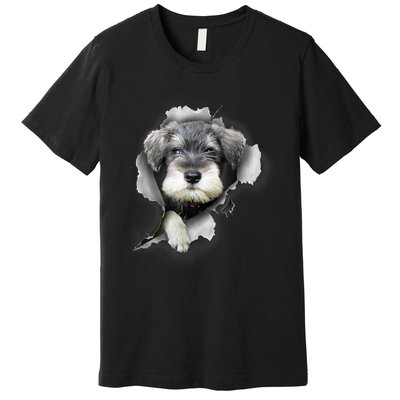 Mini Schnauzer Miniature Schnauzer Funny Schnauzer Premium T-Shirt