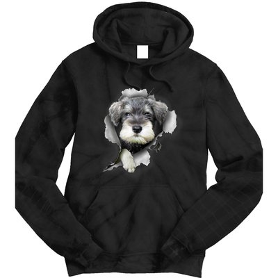 Mini Schnauzer Miniature Schnauzer Funny Schnauzer Tie Dye Hoodie