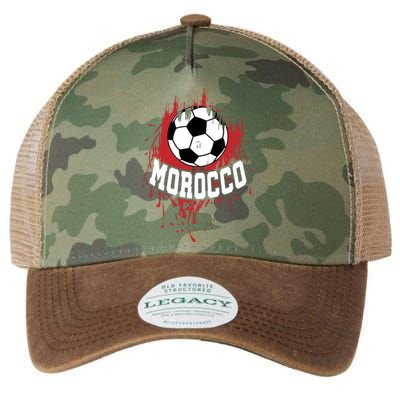 Morocco Soccer Moroccan Football Morocco Futbol Cute Gift Legacy Tie Dye Trucker Hat