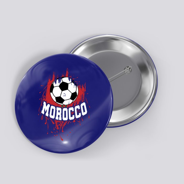 Morocco Soccer Moroccan Football Morocco Futbol Cute Gift Button