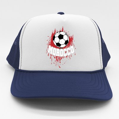 Morocco Soccer Moroccan Football Morocco Futbol Cute Gift Trucker Hat