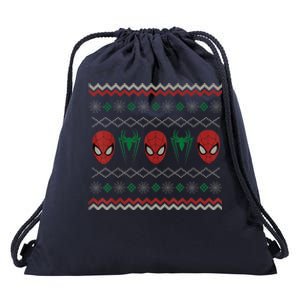 M.a.r.v.e.l Spider - Man Ugly Christmas Sweater Drawstring Bag