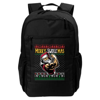 Merry Swole Mas Funny Christmas Gym & Work Out Santa Flexing Backpack