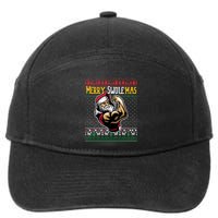 Merry Swole Mas Funny Christmas Gym & Work Out Santa Flexing 7-Panel Snapback Hat