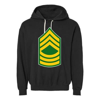 Master Sergeant Military Badge Garment-Dyed Fleece Hoodie