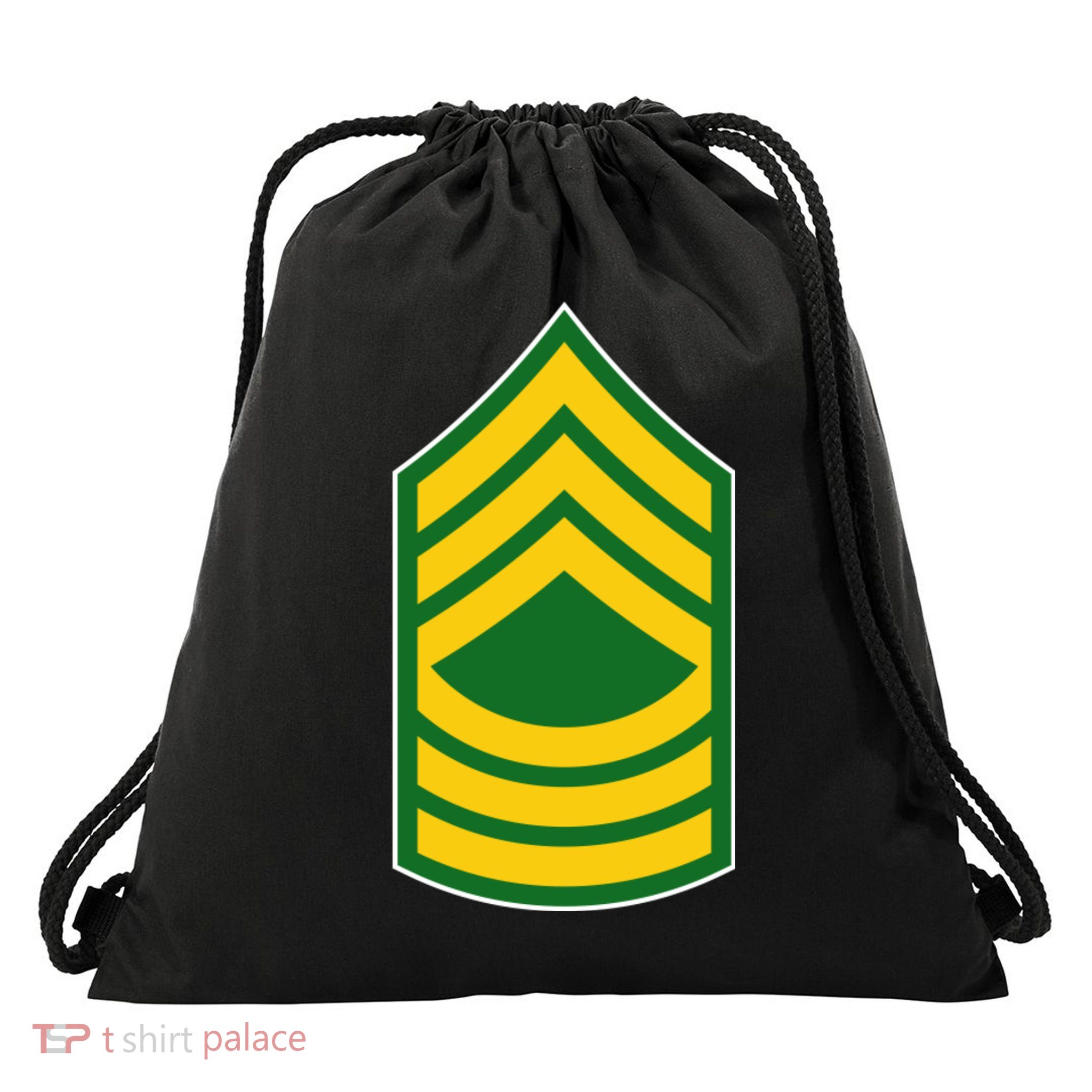 Master Sergeant Military Badge Drawstring Bag