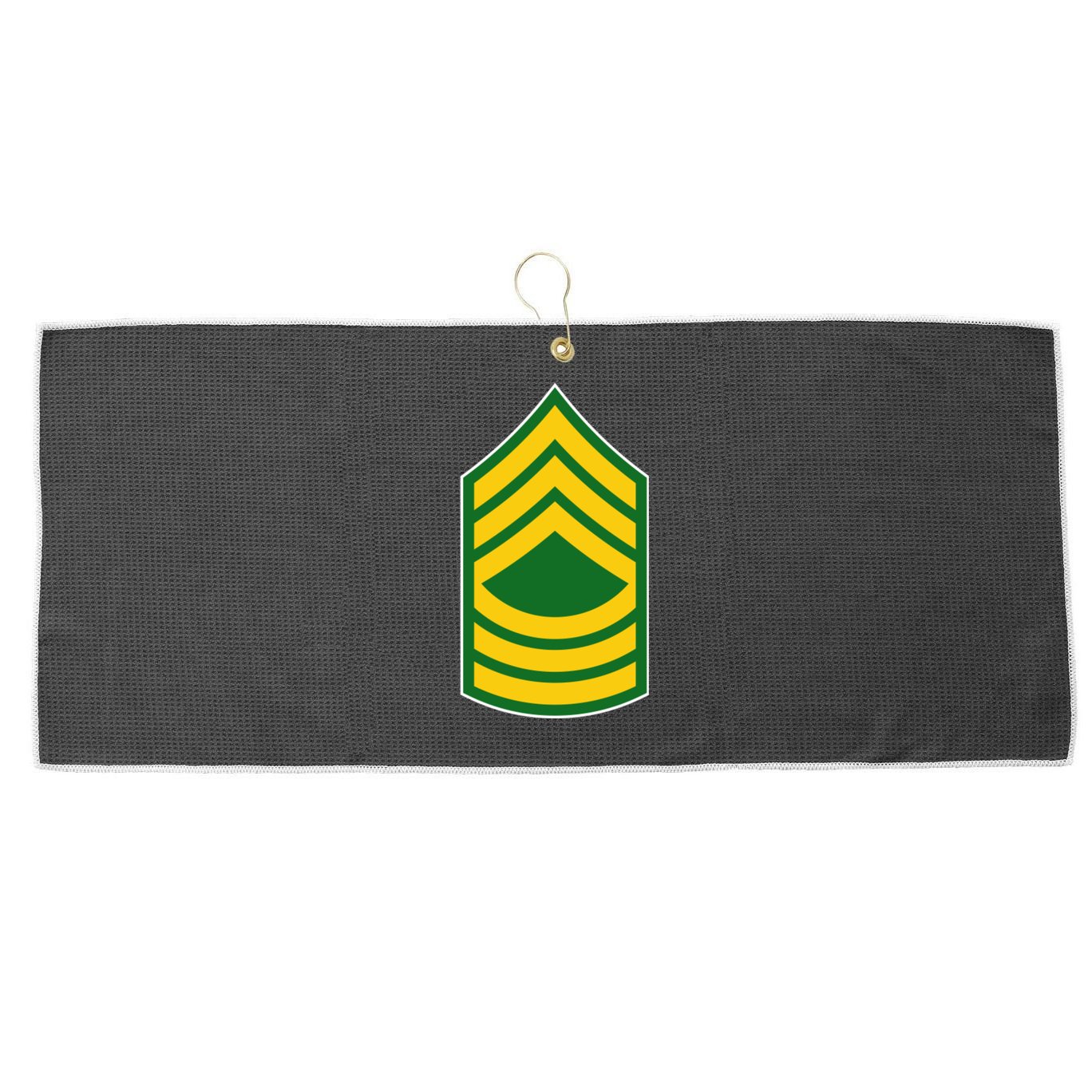 Master Sergeant Military Badge Large Microfiber Waffle Golf Towel