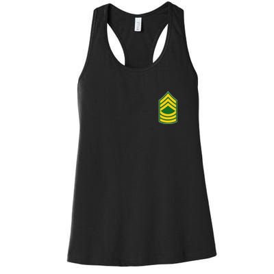 Master Sergeant Military Badge Women's Racerback Tank