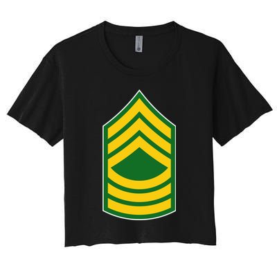 Master Sergeant Military Badge Crop Top